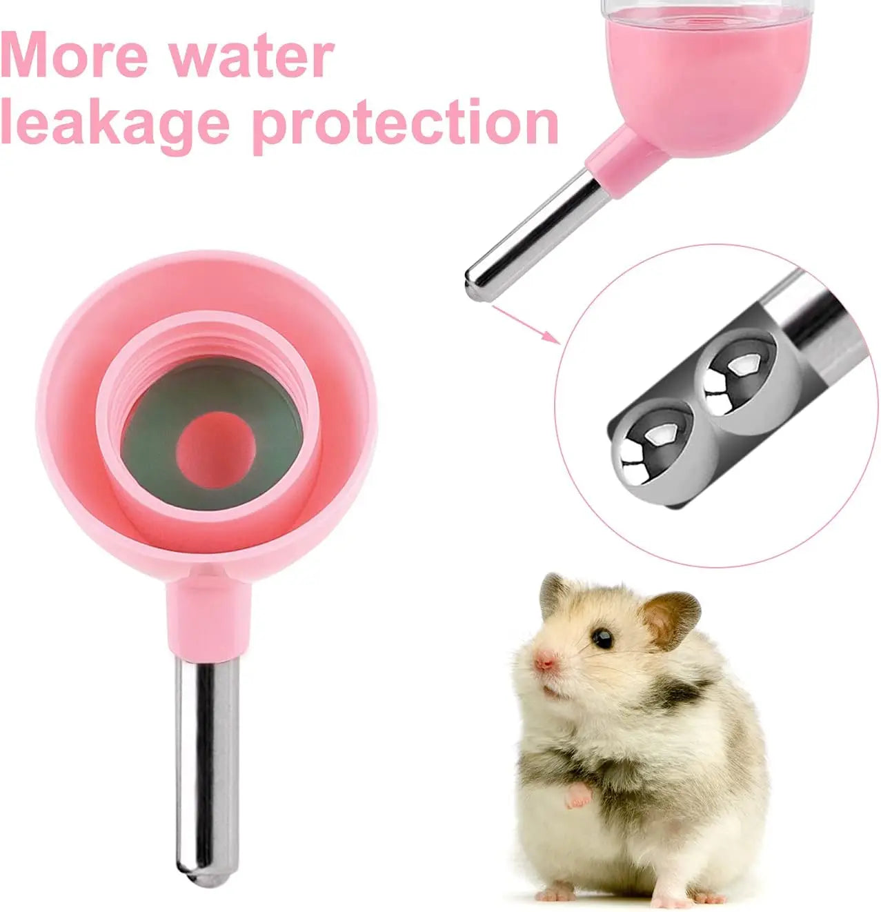 125ml Hamster Drinker Water Bottle No Drip Small Animal Water Dispenser Hanging Hamster Drinker For Guinea Pigs Hamsters Bunnies