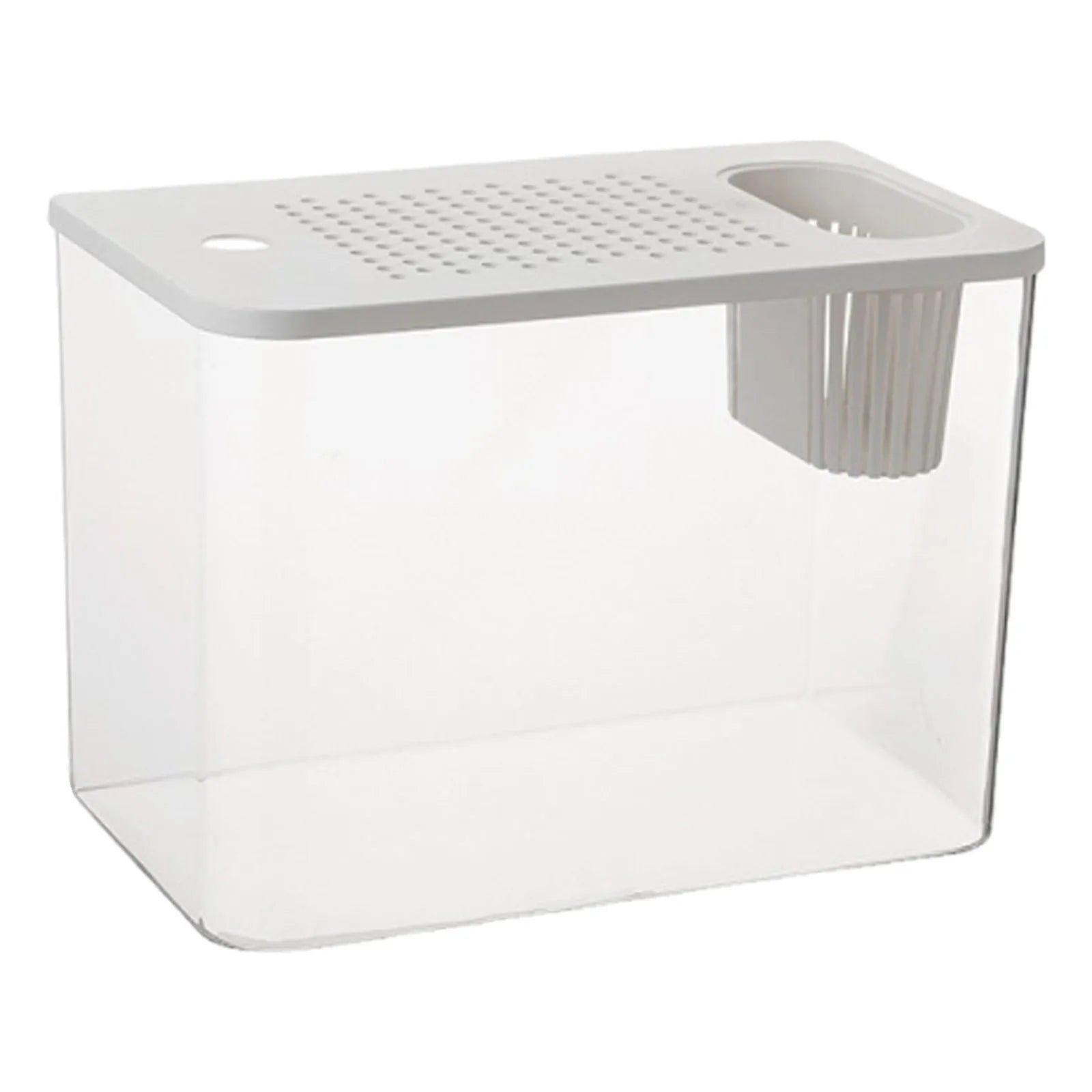 Reptile Terrarium Clear View Breeding Tank Habitat Cage Small Fish Tank Feeding Box for Betta Fish Fish Crayfish Snake Chameleon