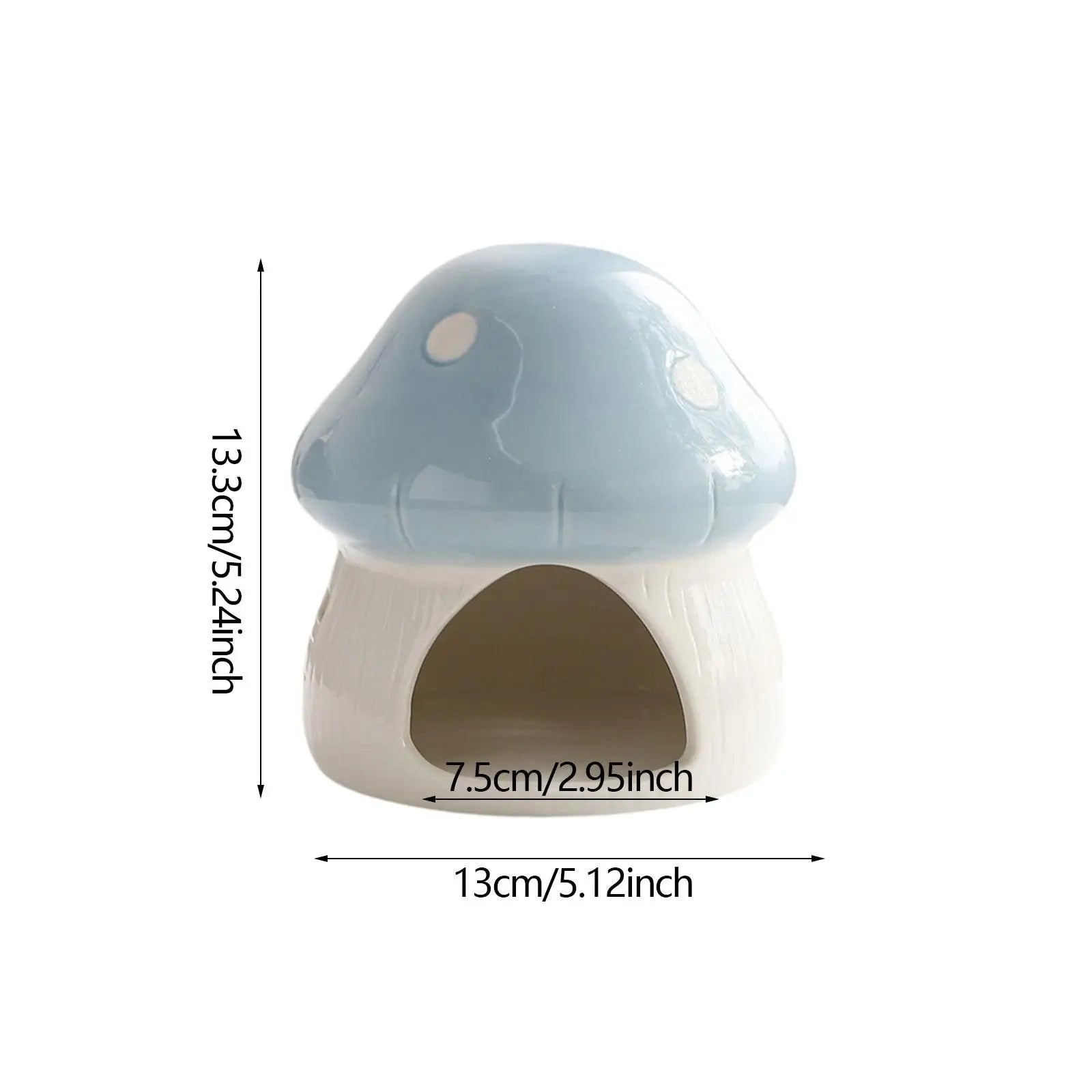 Ceramic Hamster House Multipurpose Durable Creative Furniture Food Bowl for Dwarf Hamster Ferret Hedgehog Gerbils Small Animals