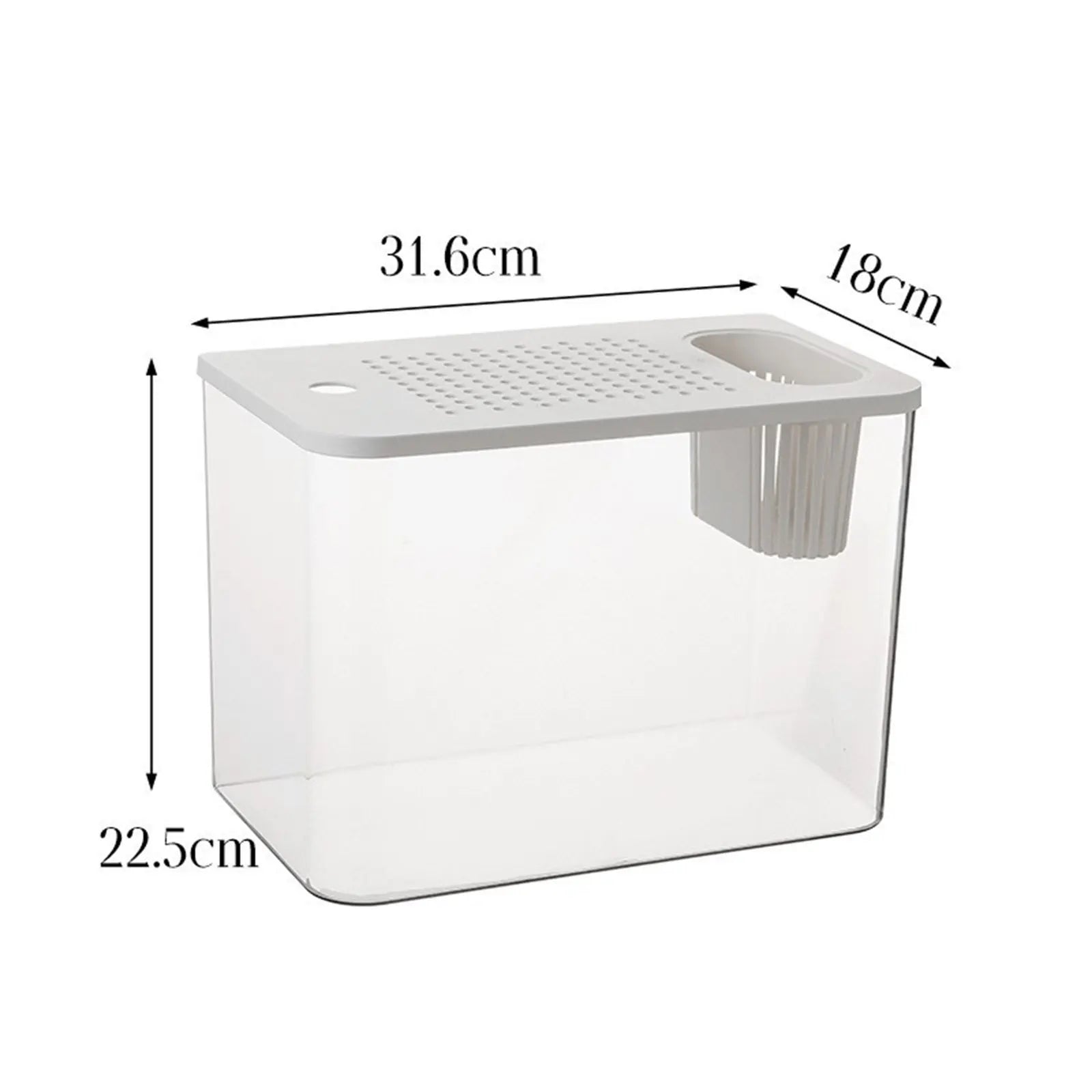 Reptile Terrarium Clear View Breeding Tank Habitat Cage Small Fish Tank Feeding Box for Betta Fish Fish Crayfish Snake Chameleon