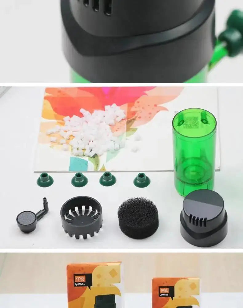 Fish tank fluidized bed filter oxygen supply water fairy rolling filter biochemical filter physical filter aquarium accessories，