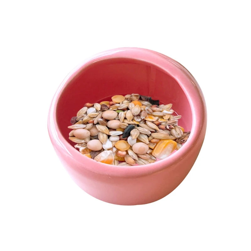 Hamster Feeding Bowl Ceramic Water Bowl Small Animal Food Dish Feeder for Pet Syrian Hamster Rabbit Gerbil Sugar Glider Rat