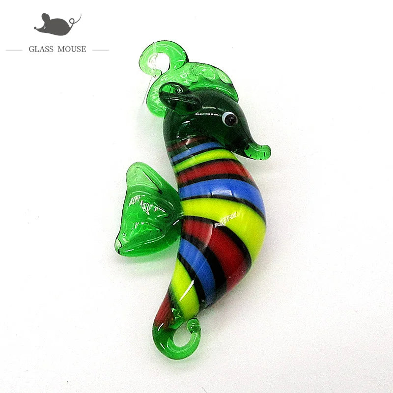 Aquarium Decoration Floating Glass Fish Trinkets Cute Marine Animal Charm Pendant Mini Sea Fish Dolphin Turtle Seahorse Ornament