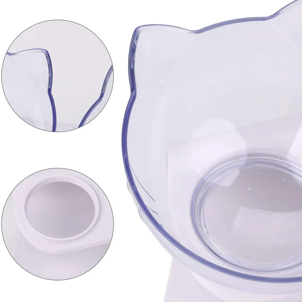 Cat Bowls Pet Feeding Bowl Cat Water Bowl Durable Fall Resistant 15 Degree Tilt Double Cat Food Bowl
