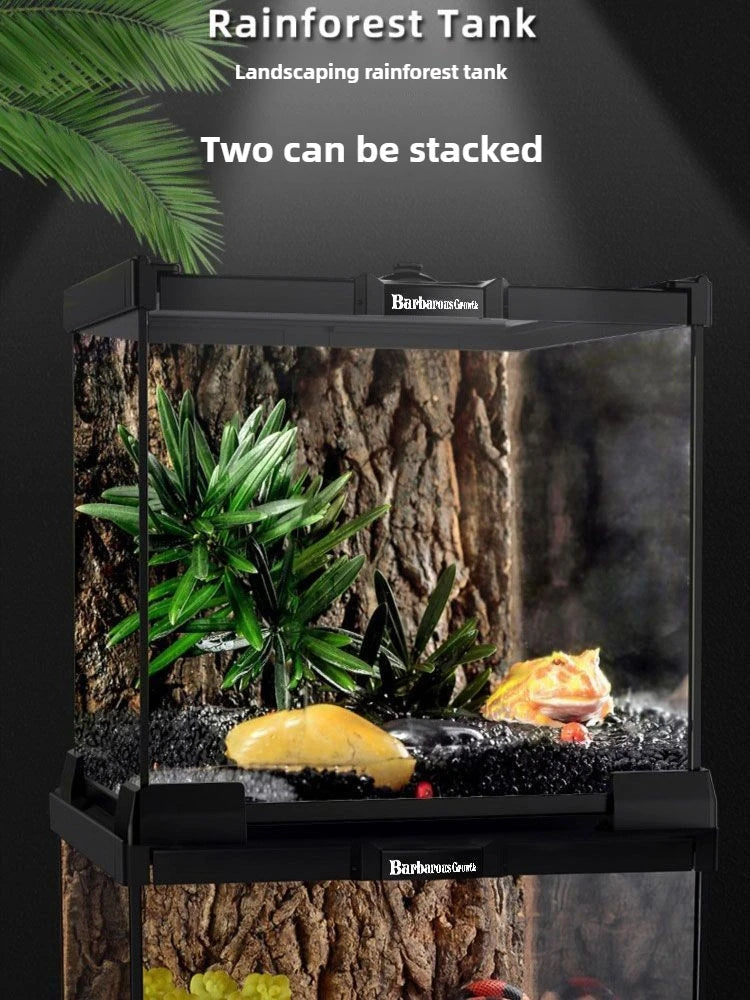 Reptile Glass Tank Spider Turtle Fish Rainforest Tank Reptile Tank Tree Lizard Horned Frog Brontosaurus Breeding Box