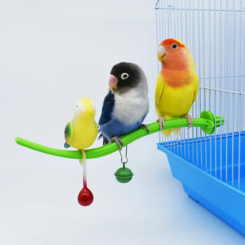 Bird Perch Stand for Parakeets Birdcage Stand Platform Cage Toy Parrot Perches Cage Accessories Small Birds Toy