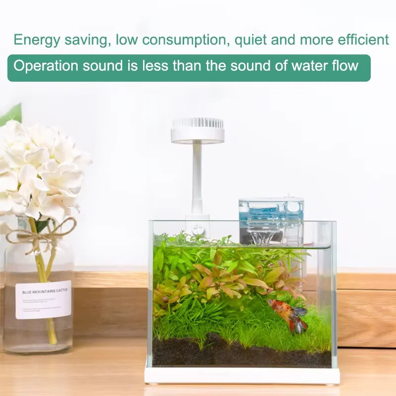 Fish Tank Filter small circulation Pump 3 in 1 Water Purification WaterfallOxygenation Silent Household wallMounted