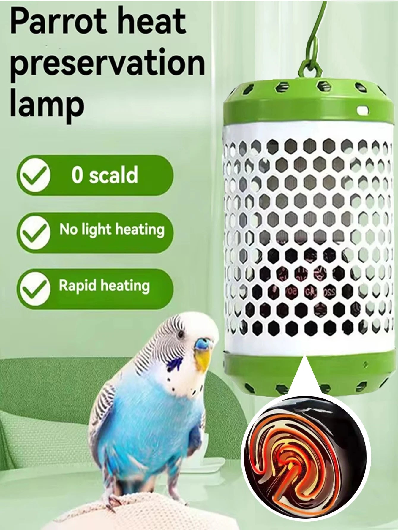 Reptile Heat Lamp Ceramic Heating Lamp Ceramic Heater Bulb 25/50/75W/100W for Birds and Amphibians Incubation Pet Supplies ﻿