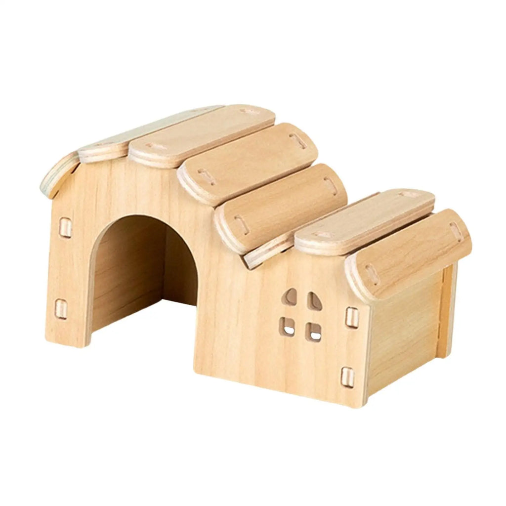 Hamster Wood House Animals Cage Accessories Hamster Hideout Hut for Small Rodents Chinchilla Mice Sugar Gliders Gerbils Mouse