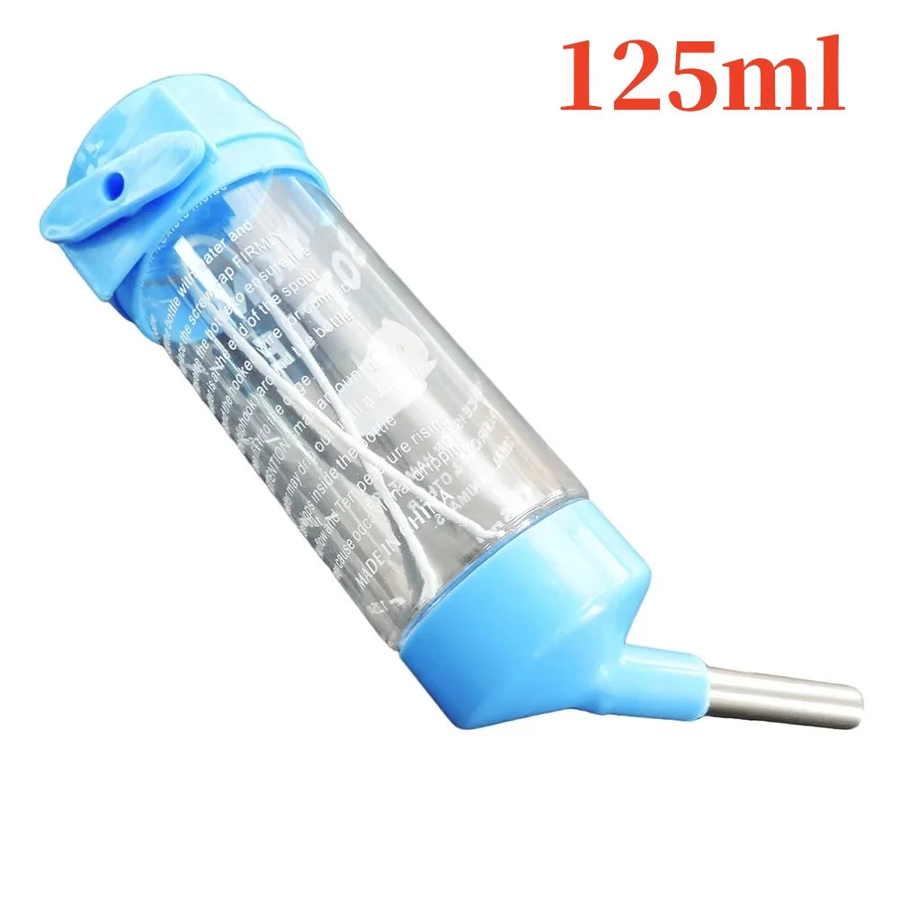 125ml Hamster Drinker Water Bottle No Drip Small Animal Water Dispenser Hanging Hamster Drinker For Guinea Pigs Hamsters Bunnies