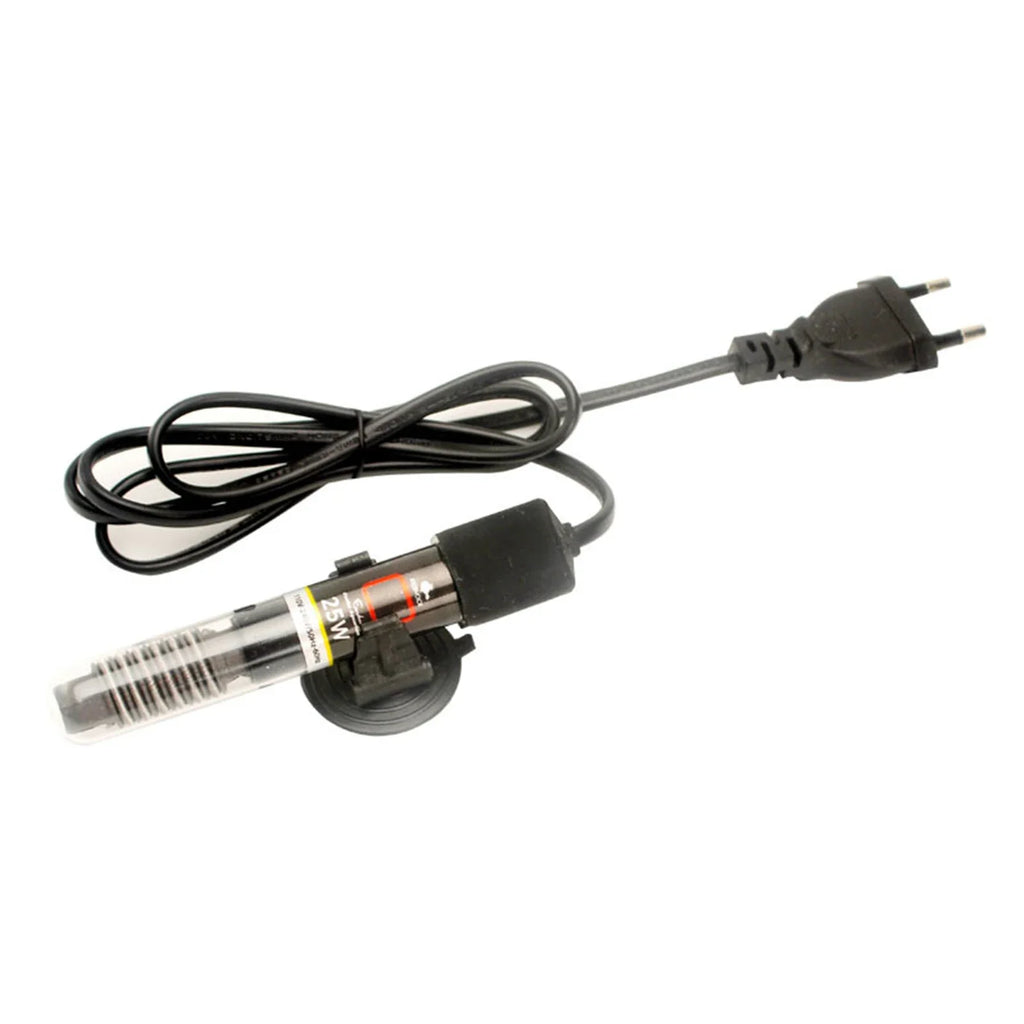 Mini Aquarium Heater Submersible Fish Tank Water Automatic Temperature 26Degrees Thermostat Heater Rod with Suction Cups