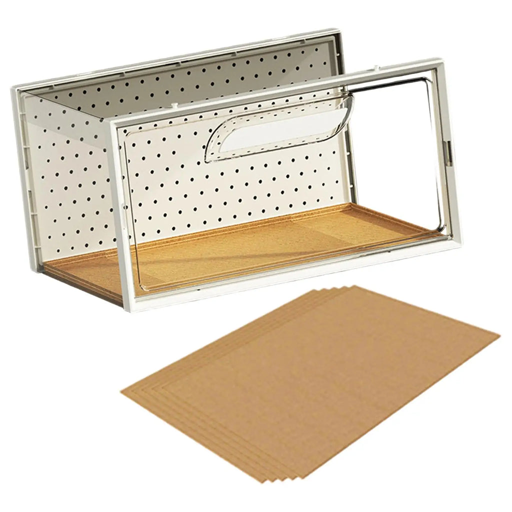 Reptile Terrarium, Breeding Tank, Breathable, Enclosure Cage, Reptile Feeding Box, Animal Habitat Cage for Geckos, Hamster