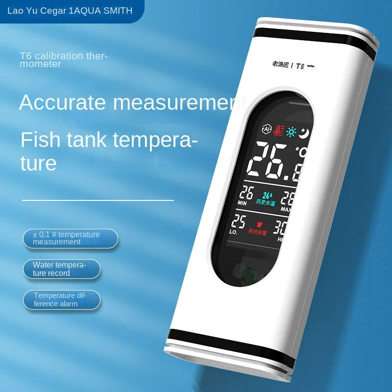 Fish Tank Electronic Thermometer High-precision Digital Display Aquarium Temperature Measuring Water Temperature Inside The Tank