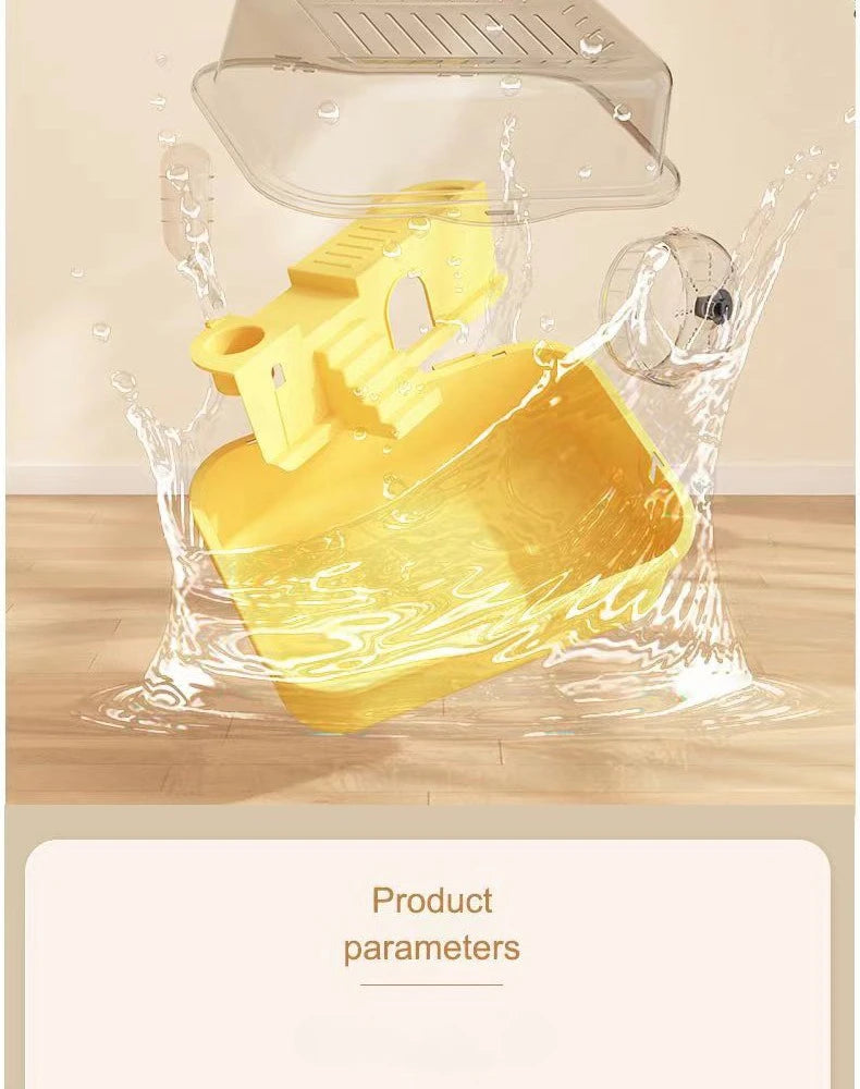 Hamster Cage Chewproof Large Hamster Accessories Cages and Habitats Openable Top with Acrylic Sheets Solid Built
