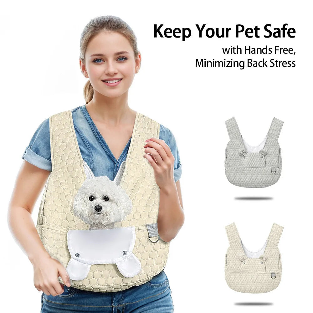 Pet Carrier Backpack, Pet Front Cat Dog Carrier Backpack Travel Bag, Safety Strap Camping Hiking Traveling