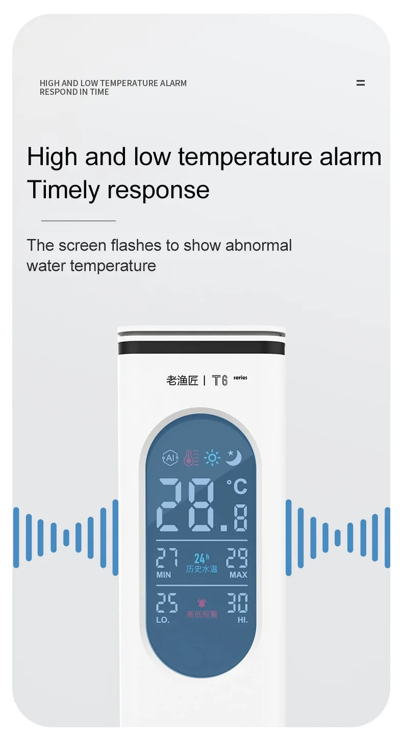 Fish Tank Electronic Thermometer High-precision Digital Display Aquarium Temperature Measuring Water Temperature Inside The Tank