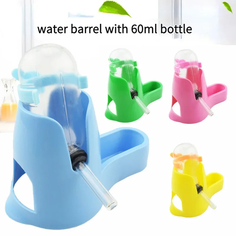 Hamster Drinker Water Bottle with Holder for Small Animal Pet Plastic Drinking Bottles Water Bottles Drinking Head Pipe Fountain
