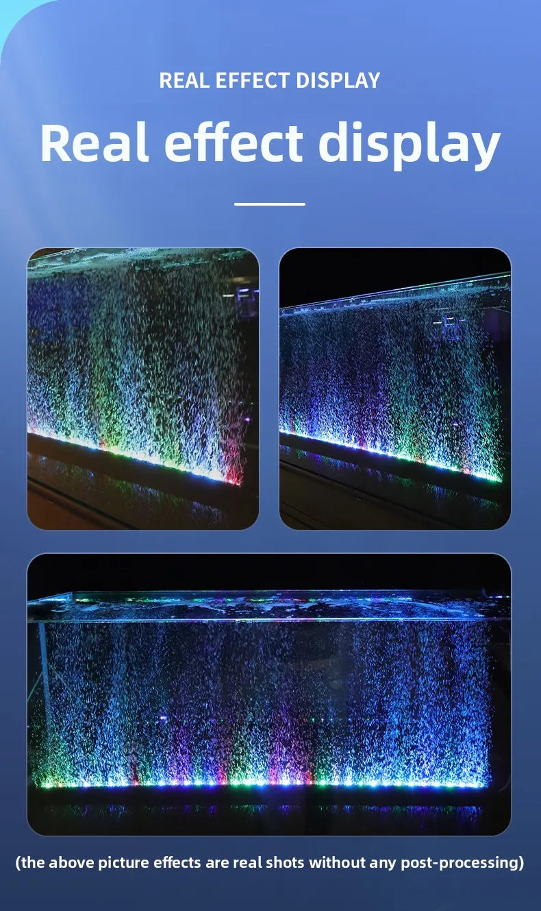 Fish tank Lighting LED waterproof light Color-changing bubble strip with special ornamental colorful lights for oxygenation