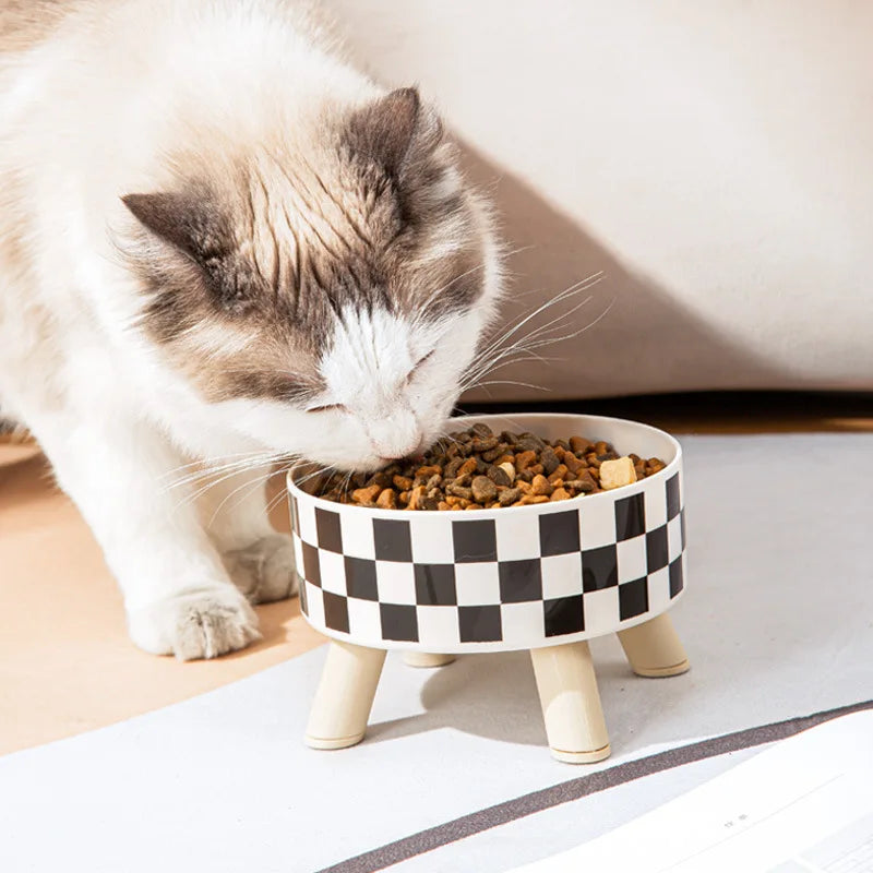 Cat Bowls New Stainless Steel Raised Cat Bowl Pet Food and Water Bowls Anti-Slip Pet Feeders for Cats and Dogs Pet Product