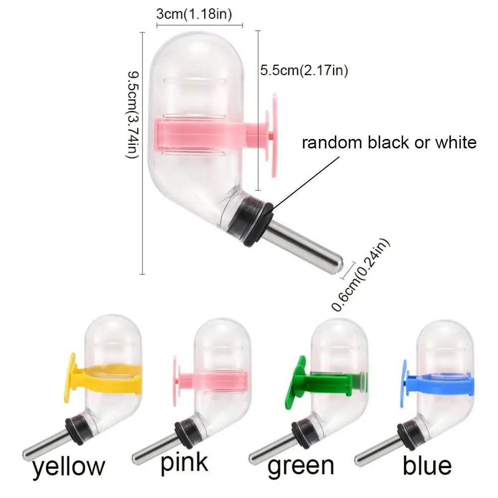 60ML Hamster Water Dispenser Automatic Leakproof Hamsters Water Bottle Hanging Hamster Drinker for Pet Cage