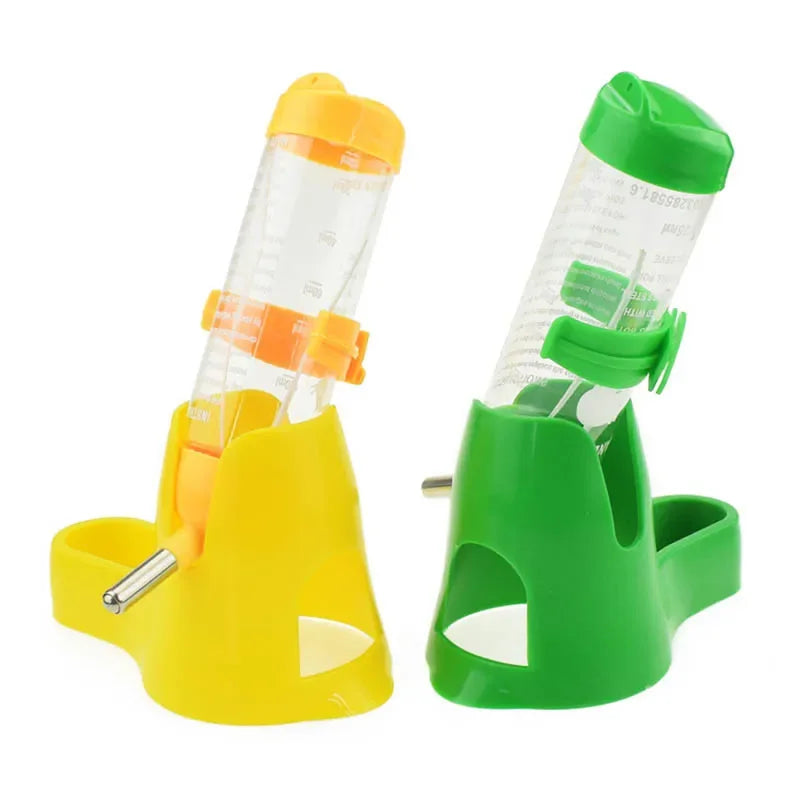 Hamster Drinker Water Bottle with Holder for Small Animal Pet Plastic Drinking Bottles Water Bottles Drinking Head Pipe Fountain