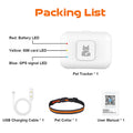 GPS Pet Tracker with Colorful LED Flash 4G Smart Pet Collar IP67 Waterproof Pet Pedometer Calorie Health Data Tracker