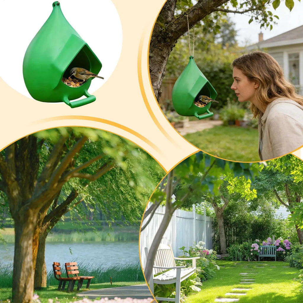 Bird Feeders for Outside Rainproof Feeding Dispenser Hummingbird Feeder for Backyard Garden Patio Lawn Balcony Birdwatching