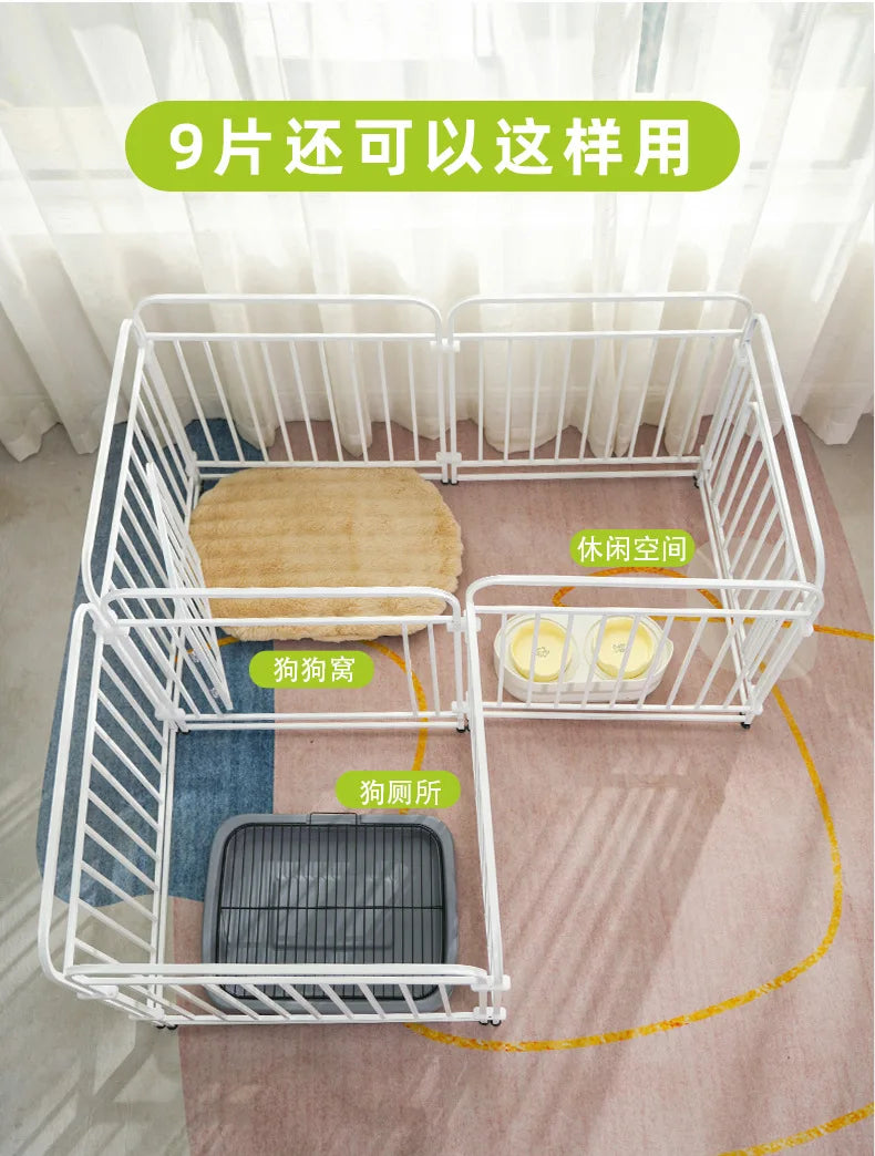 Adjustable Modular Dog Crate Kennel Pet Fence Indoor Outdoor Playpen for Small Medium Large Breeds Training