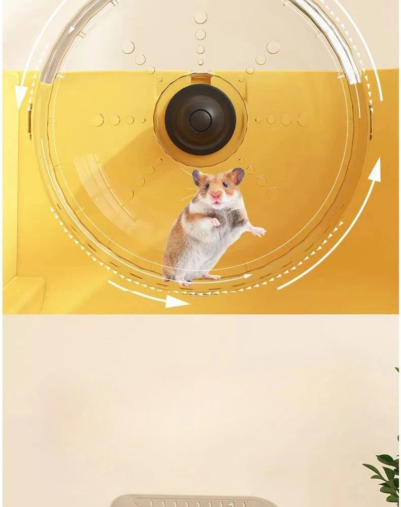 Hamster Cage Chewproof Large Hamster Accessories Cages and Habitats Openable Top with Acrylic Sheets Solid Built