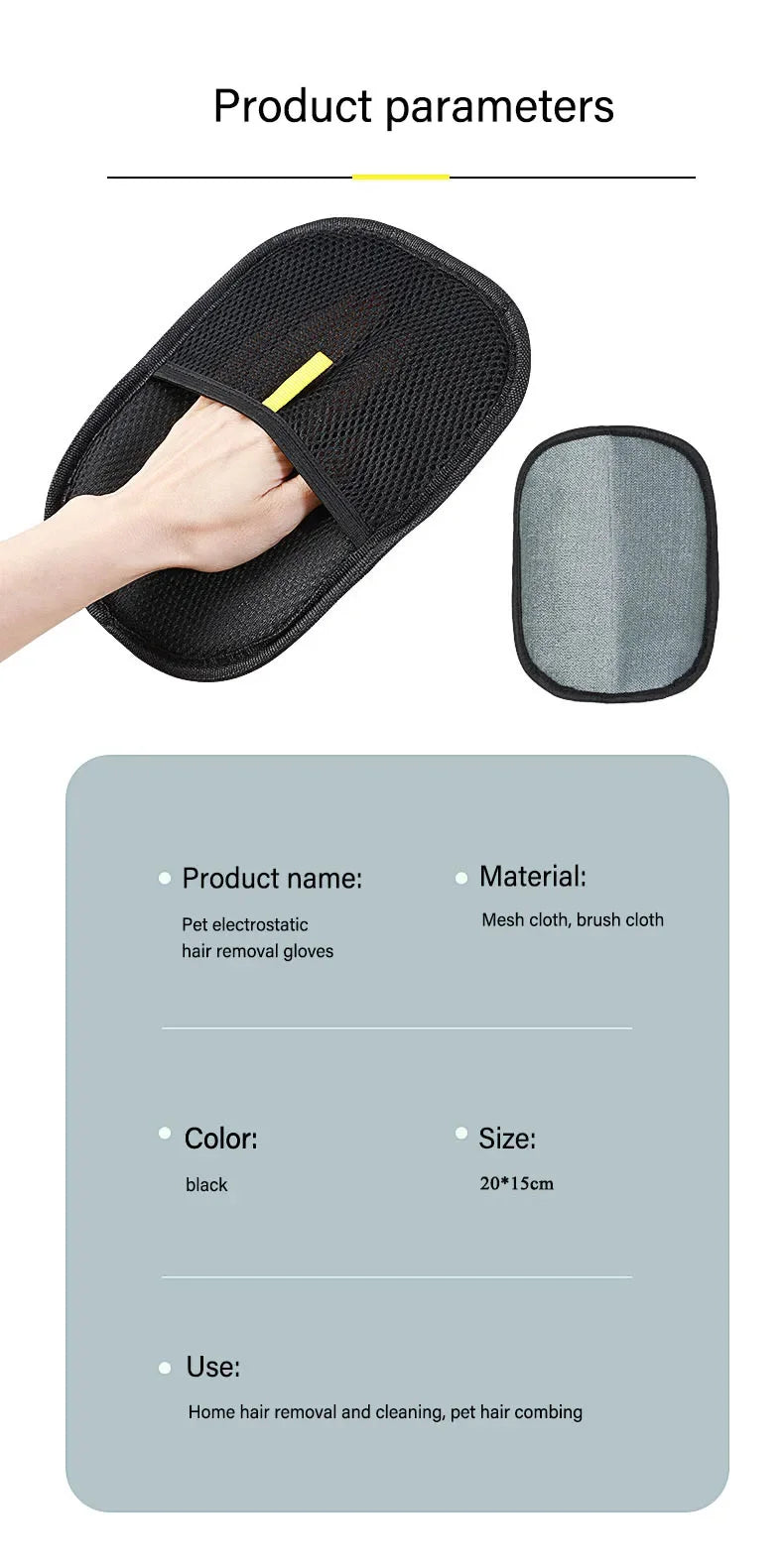 Pet Grooming Gloves Static Dedusting Brush Pet Hair Remover Brush Removing Dog Cat Hair From Sofa Carpet Clothes Tool Supplies