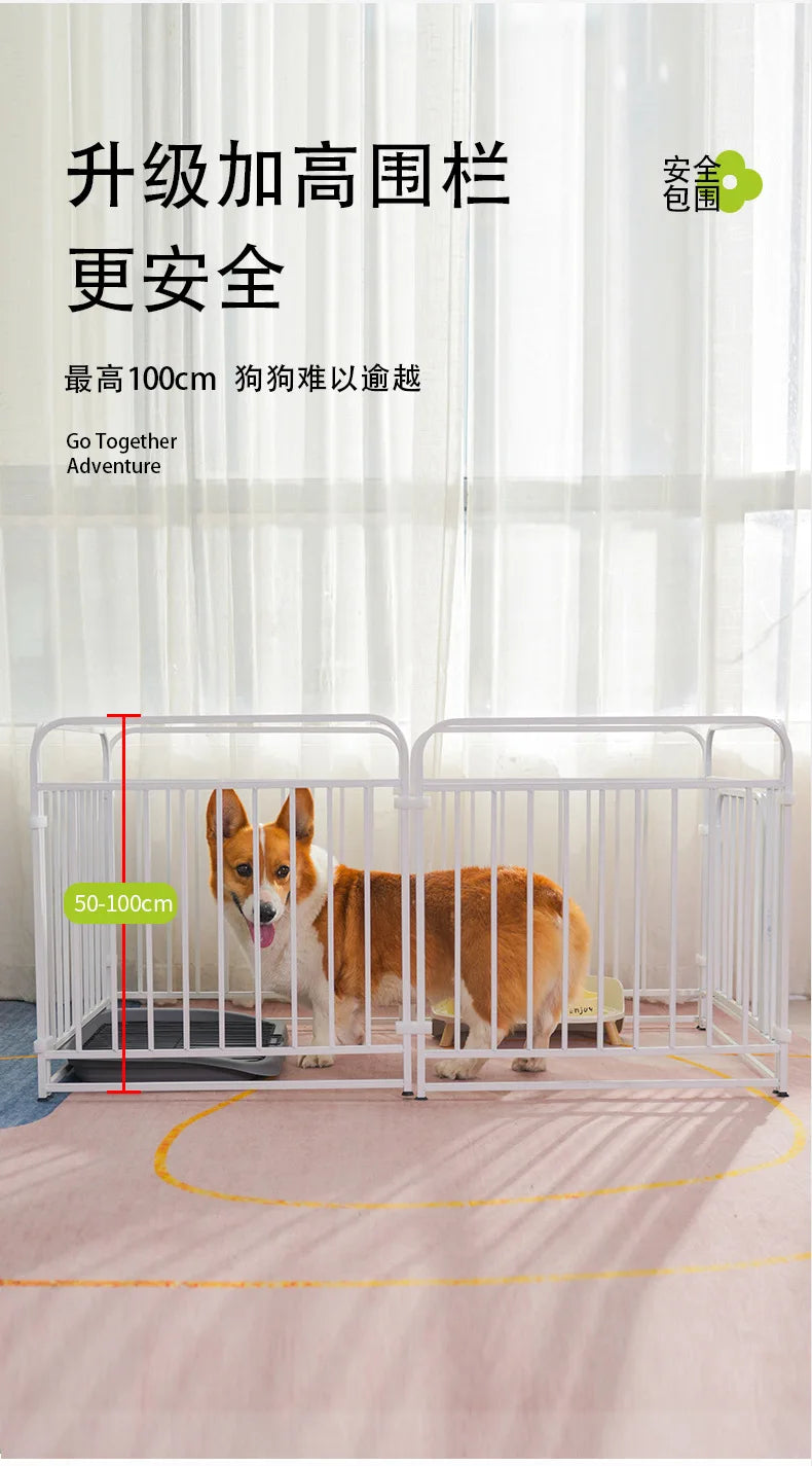 Adjustable Modular Dog Crate Kennel Pet Fence Indoor Outdoor Playpen for Small Medium Large Breeds Training
