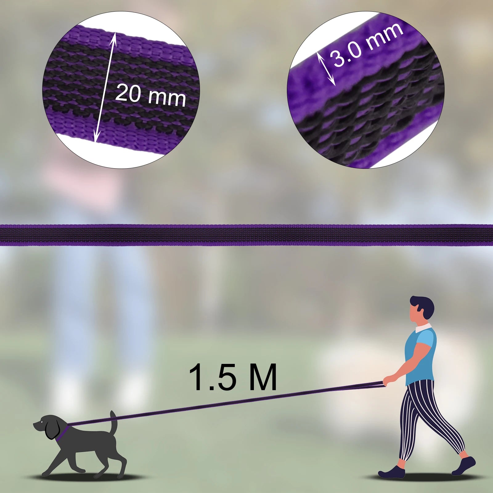 1.5M 2M 3M 15M Medium small Long Dog Leash 10M Latex Silk Easy and Convenient Light Training Big Dog Leashes 5 meter