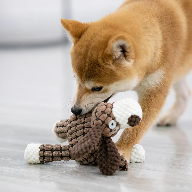 Donkey Dog Toys for Large Dogs Plush Stuffed Dog Toys for Aggressive Chewers Stuffed Dog Toys Durable Squeaky Puppy Chew Toys