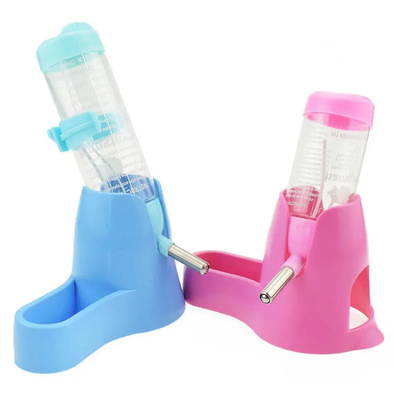 Hamster Drinker Water Bottle with Holder for Small Animal Pet Plastic Drinking Bottles Water Bottles Drinking Head Pipe Fountain