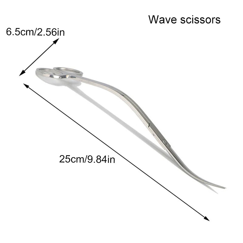 Aquarium Cleaning Tools Set Wave Scissors Tweezers Aquatic Plant Grass Trimming Stainless Fish Tank Tools Aquarium Accessories