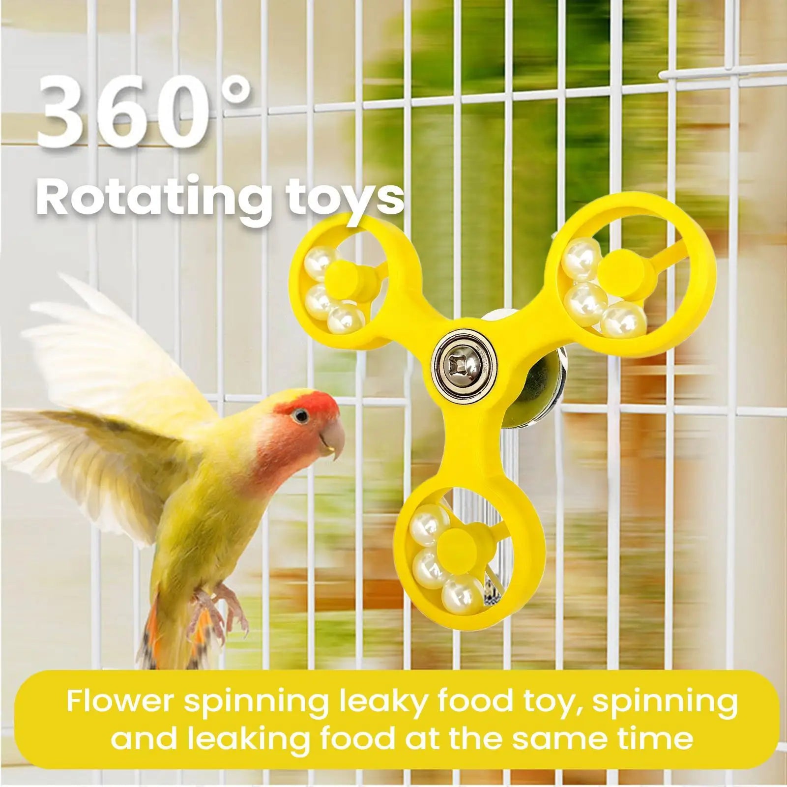 Chewing Bird Toys, Parrot Toys, Funny Spinner Windmill Bird Toys, Parrot Interactive Toys For Relaxation, Birdcage Accessories
