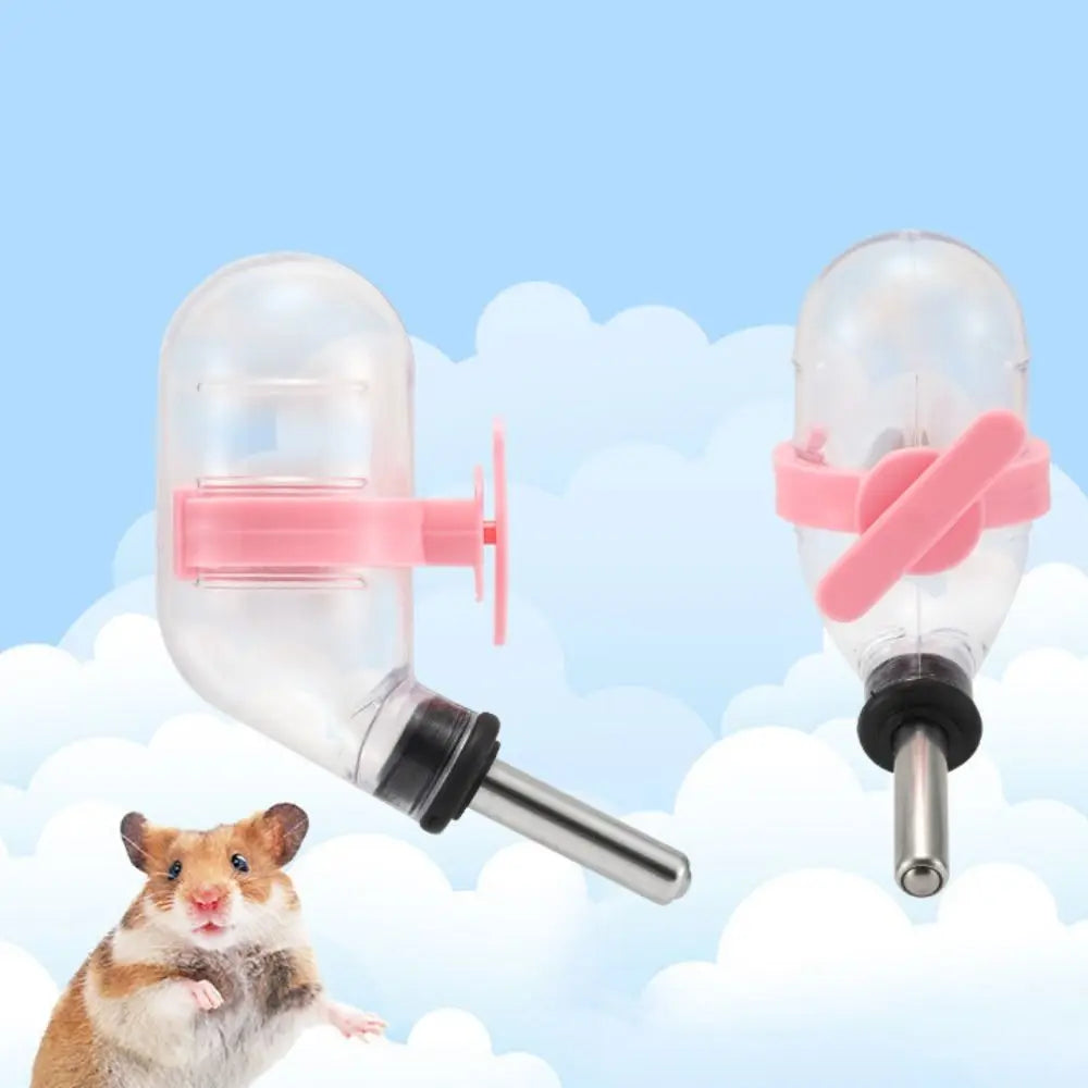 60ML Hamster Water Dispenser Automatic Leakproof Hamsters Water Bottle Hanging Hamster Drinker for Pet Cage