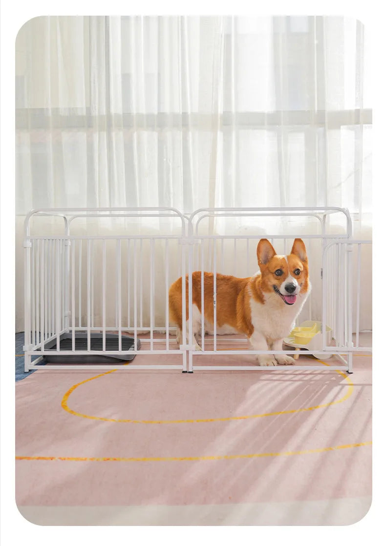 Adjustable Modular Dog Crate Kennel Pet Fence Indoor Outdoor Playpen for Small Medium Large Breeds Training