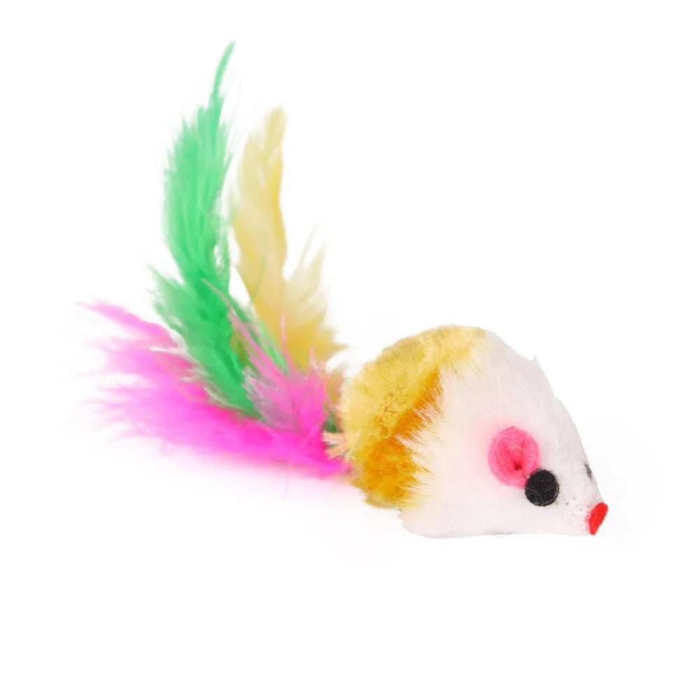 Cat Toy Set Interactive Play Kitten Toys for Indoor Cats Fun Exercise Entertainment Pet Fishing Rod Teaser Wand Plush Mouse
