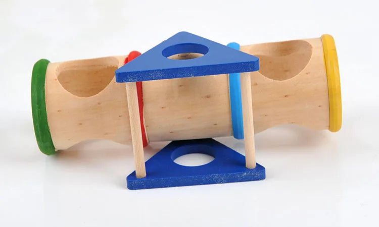 Hamster Toys Cage Wooden Colorful Seesaw House Hide Play Pet Toys for Hamster Rat Mouse Mice Guinea Pig Cage Accessories
