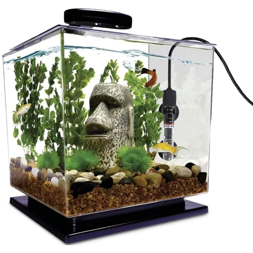 Mini Aquarium Heater Submersible Fish Tank Water Automatic Temperature 26Degrees Thermostat Heater Rod with Suction Cups