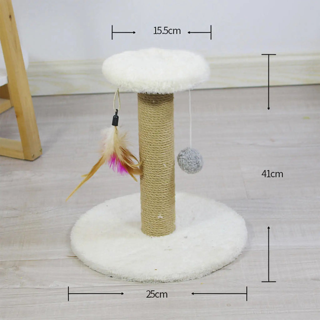 Cat Scratching Post Premium Sisal Rope Scratcher Scratch Post Protecting Your Furniture Durable Climbing for Small Cats Kittens