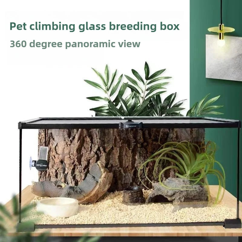 Reptile Glass Tank Spider Turtle Fish Rainforest Tank Reptile Tank Tree Lizard Horned Frog Brontosaurus Breeding Box