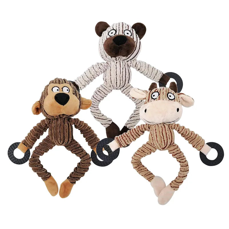 Donkey Dog Toys for Large Dogs Plush Stuffed Dog Toys for Aggressive Chewers Stuffed Dog Toys Durable Squeaky Puppy Chew Toys