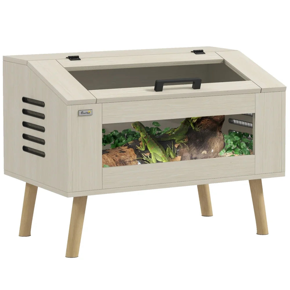 Reptile Terrarium 29 Gallon Top Opening Reptile Tank , For Snakes Lizard Chameleons Hamsters Gerbils, 31.5" X 20" X 24"