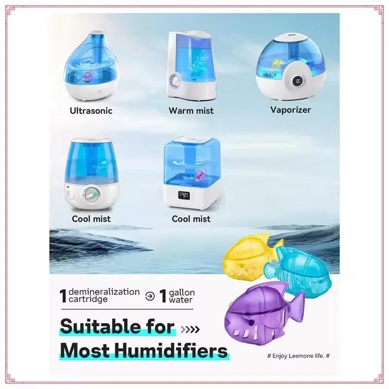 Fish Tank Prevents Hard Water Build-Up Humidifier Cleaner Eliminates White Dust and Odor Humidifier Tank Cleaner Fish