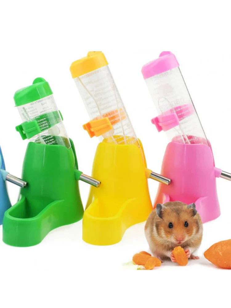 Hamster Drinker Water Bottle with Holder for Small Animal Pet Plastic Drinking Bottles Water Bottles Drinking Head Pipe Fountain