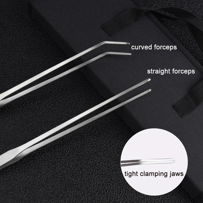 Aquarium Cleaning Tools Set Wave Scissors Tweezers Aquatic Plant Grass Trimming Stainless Fish Tank Tools Aquarium Accessories