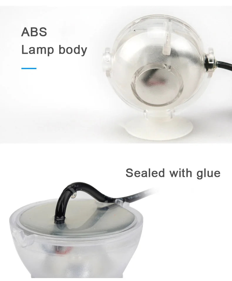Fish Tank Led Spotlight Submersible Lights Ornamental Tropical Fish Lighting Mini Colorful Waterproof Night Lights Spotlights