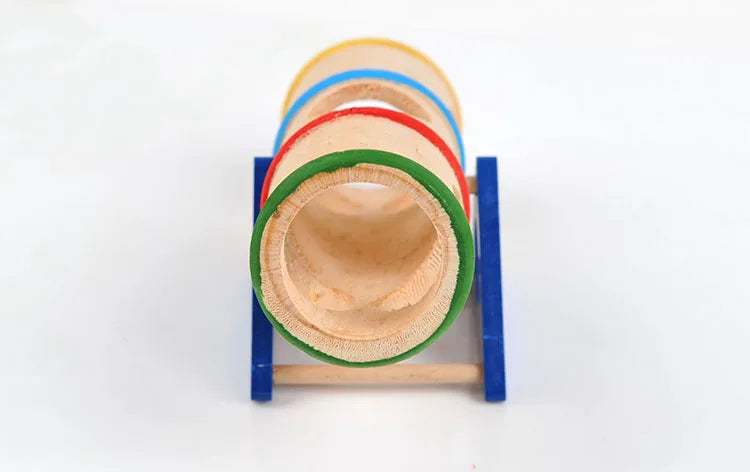 Hamster Toys Cage Wooden Colorful Seesaw House Hide Play Pet Toys for Hamster Rat Mouse Mice Guinea Pig Cage Accessories